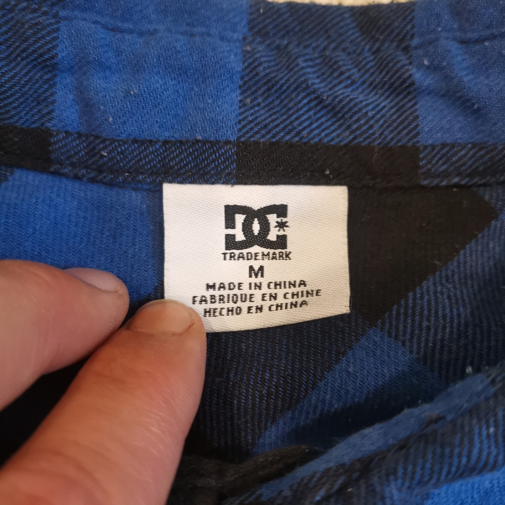 DC Blue Button Plaid - Picture 2 of 3
